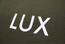 Load image into Gallery viewer, LUX LOGO TEE (OLIVE/WHITE)
