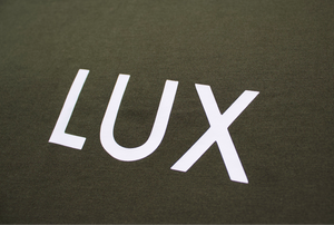 LUX LOGO TEE (OLIVE/WHITE)