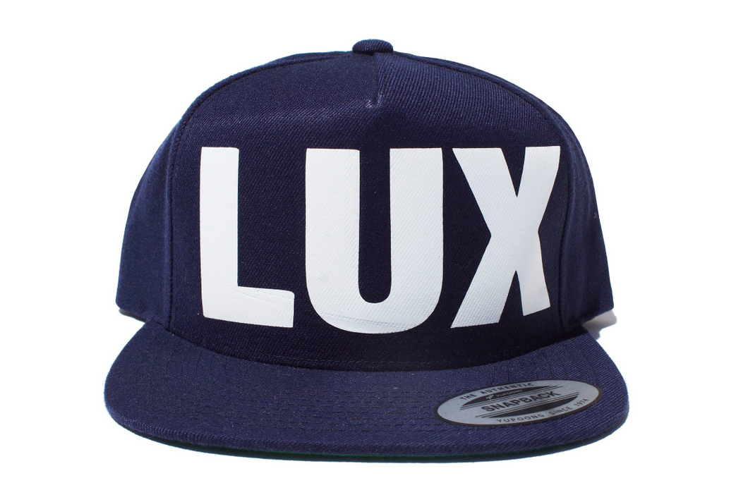 LUX LOGO SNAPBACK (WHITE/NAVY)