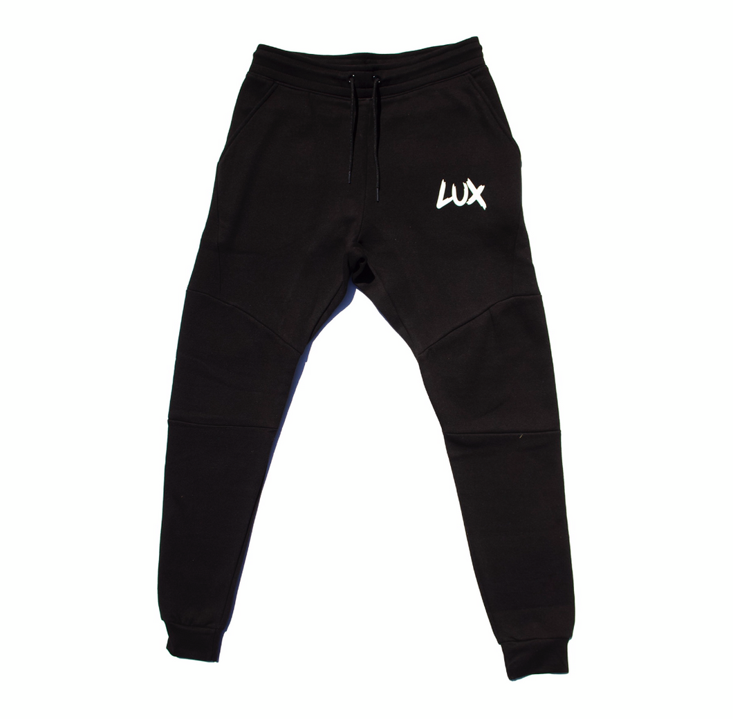 LUX LOGO SWEATPANTS (BLACK/WHITE)