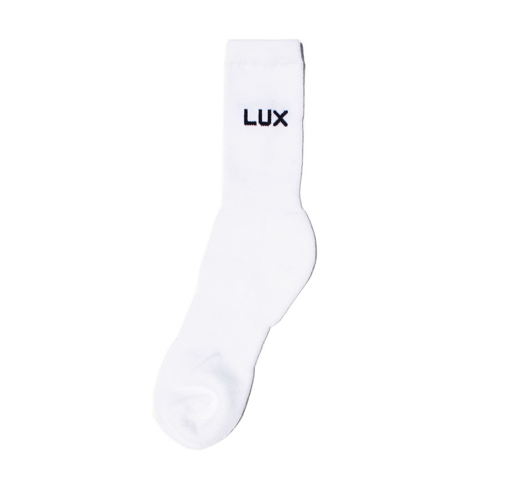 LUX LOGO SOCK (WHITE/BLACK)