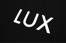 Load image into Gallery viewer, LUX LOGO TEE (BLACK/WHITE)
